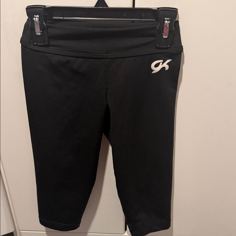 GK girls Black Bike cropped leggings